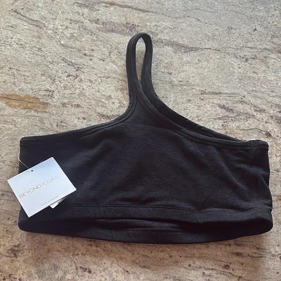 Brand new beyond yoga spacedye one up bra size large in darkest night color
